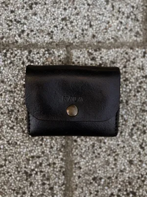 Portfel mały, kolekcja „Katowice", kolor czarny, skóra naturalna — NALA