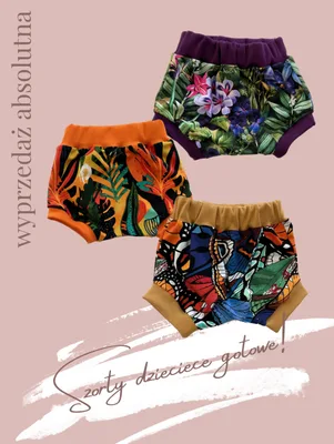Szorty dziecięce rozmiary 86 110 różne wzory — No Pewnie