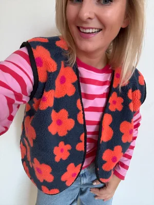 Kamizelka Puchowe Kwiaty — No Pewnie