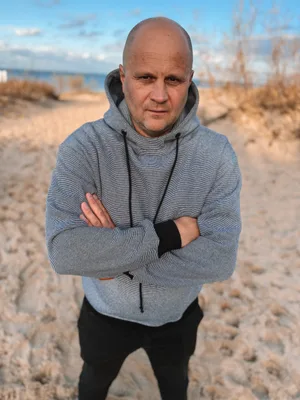 Męska bluza dresowa z misiem — No Pewnie