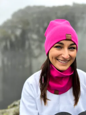 Komplet czapka i komin prążkowane bez wywinięcia — No Pewnie