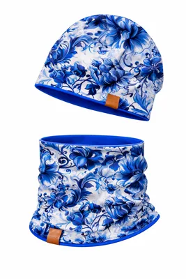 Czapka i komin dziecięcy r. 48/50 fajans — No Pewnie