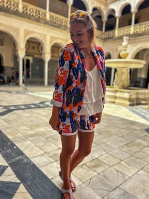 Letni Garnitur wzorzysty — No Pewnie