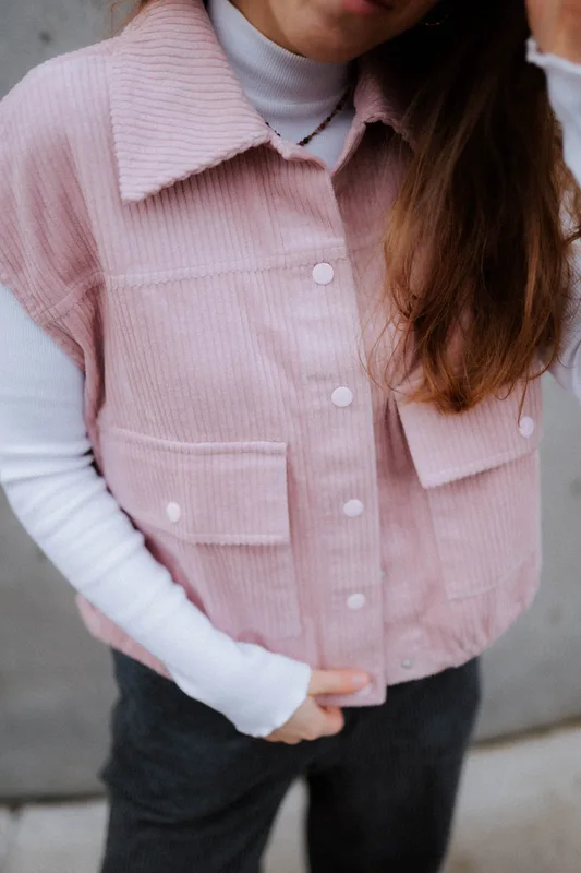 Kamizelka sztruksowa blush — Nomade