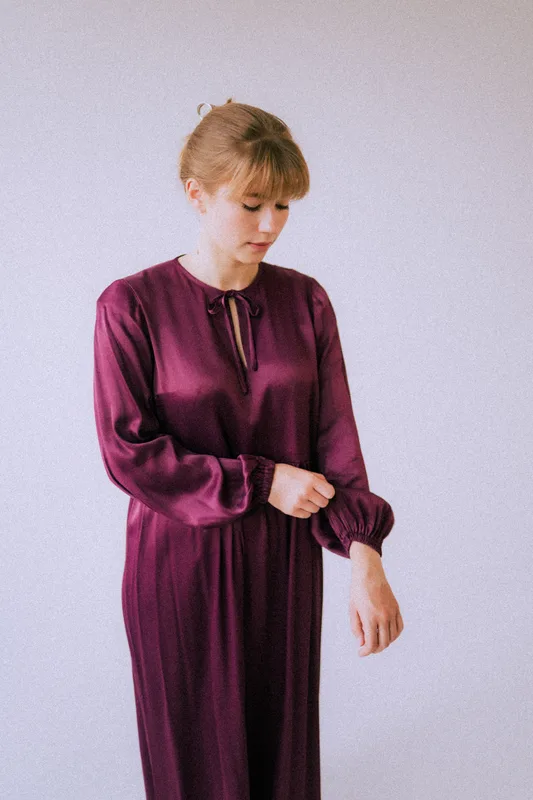Sukienka cupro merlot — Nomade