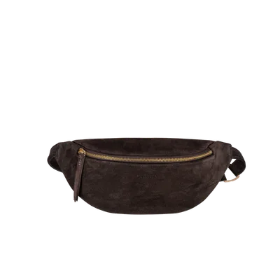 WAIST BAG Espresso zamsz — NOVINSKA