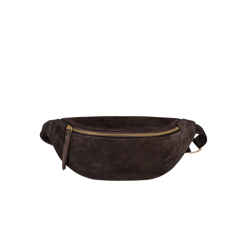 WAIST BAG Espresso zamsz — NOVINSKA