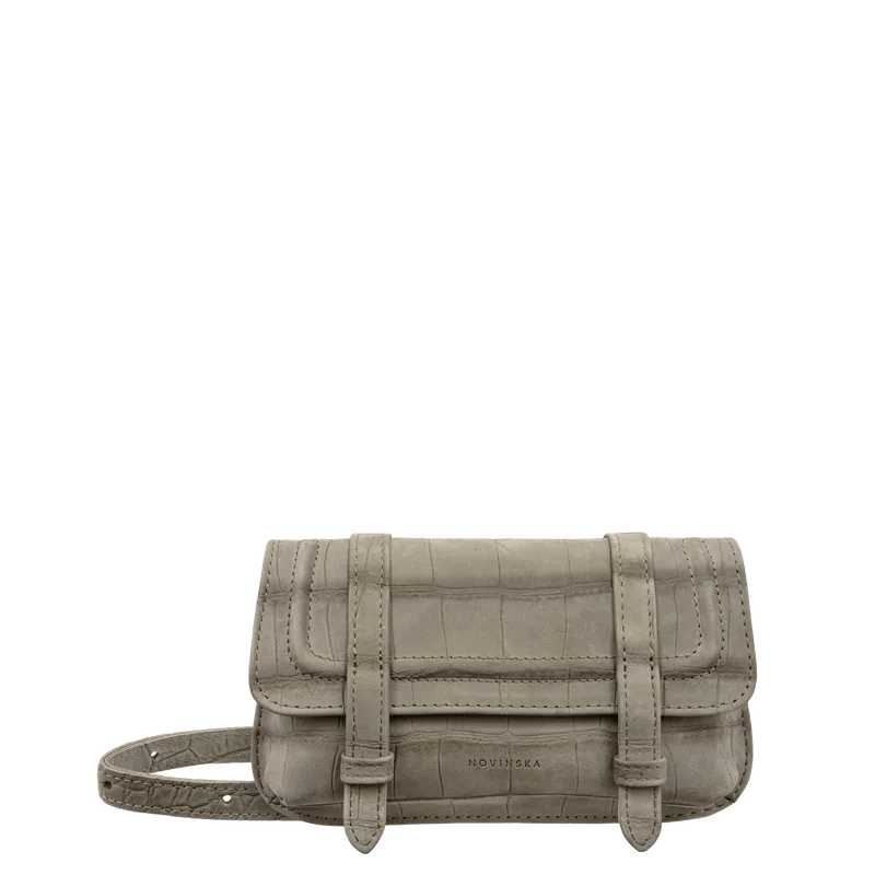 Belt Bag Olive Crocco — NOVINSKA