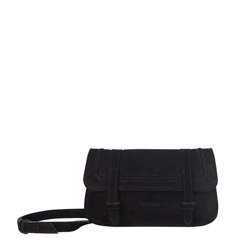 BELT BAG czarny zamsz — NOVINSKA