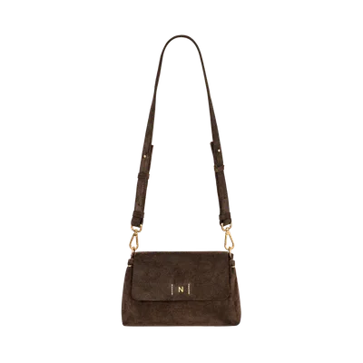 Mini Flap Bag Espresso zamsz — NOVINSKA