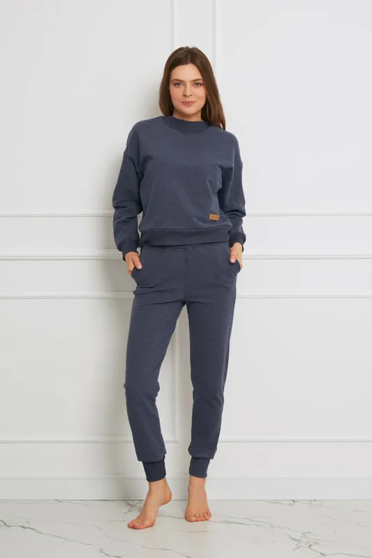 Loungewear spodnie dresowe – jeansowy melanż — Oh!Zuza