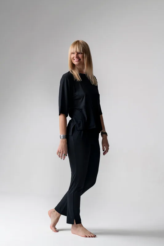 Jackie piżama loungewear z prostymi spodniami – czarna — Oh!Zuza