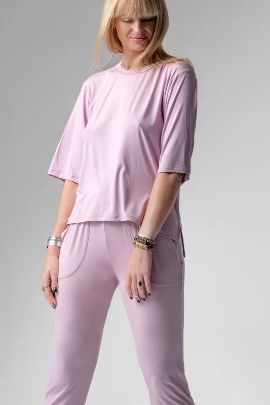 Jackie piżama loungewear z prostymi spodniami – lila — Oh!Zuza