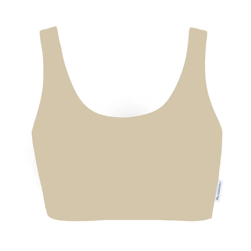 DREAMY BASIC TOP Sand z bawełny organicznej — Pantalones