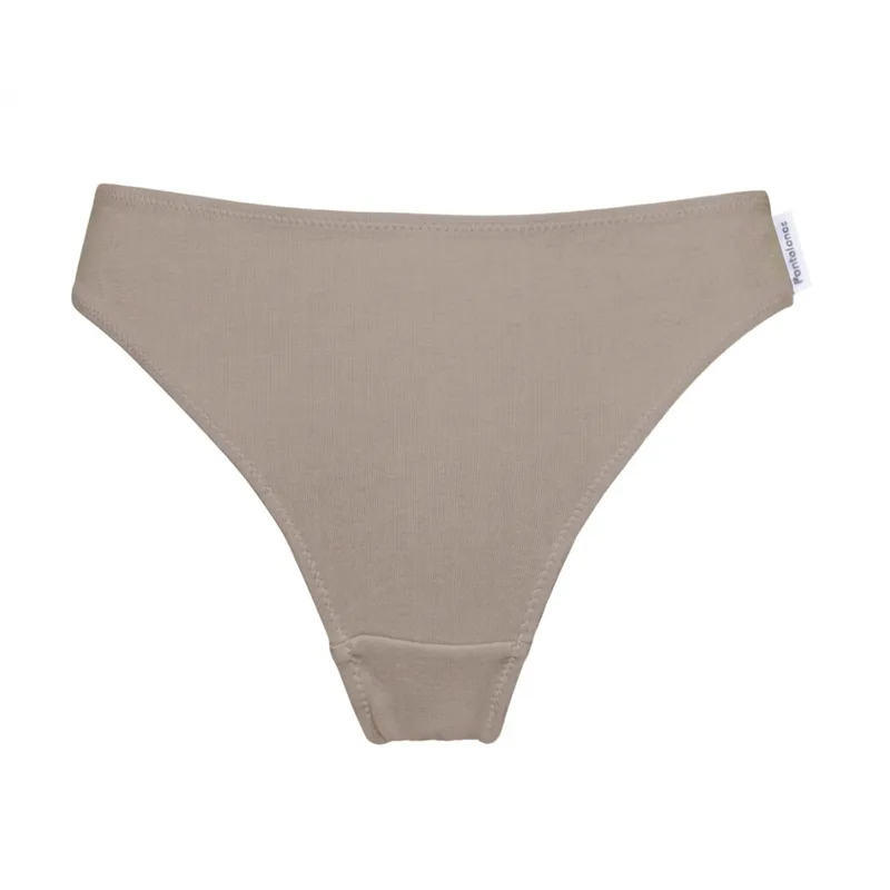 Figi AEROBIK Taupe z bawełny organicznej — Pantalones