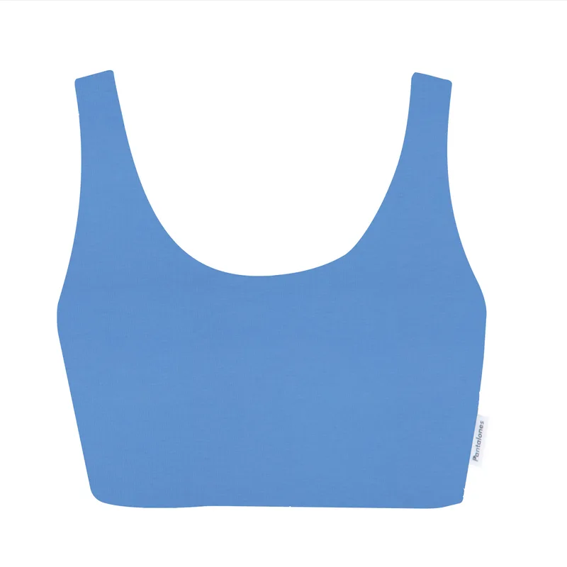 Top DREAMY Blue z bawełny organicznej — Pantalones