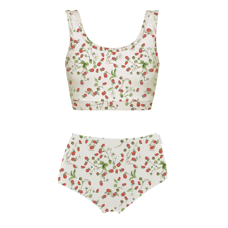 Zestaw: DREAMY TOP & PANTALONY z bawełny organicznej POZIOMKI — Pantalones
