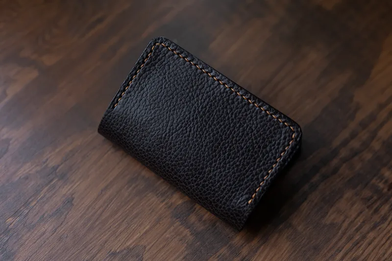 Mały portfel slim Chocolate — Poley Leather Design