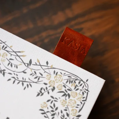 Personalizowana zakładka do książki — Poley Leather Design