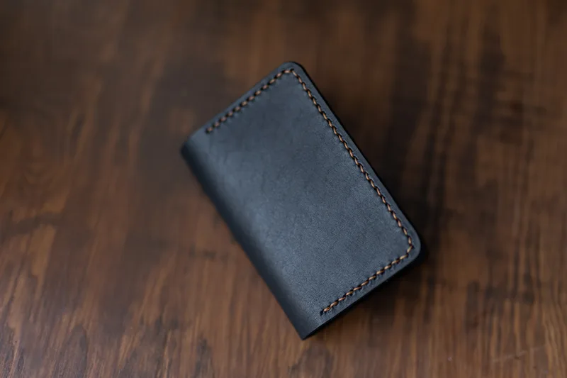 Mały portfel slim Black — Poley Leather Design