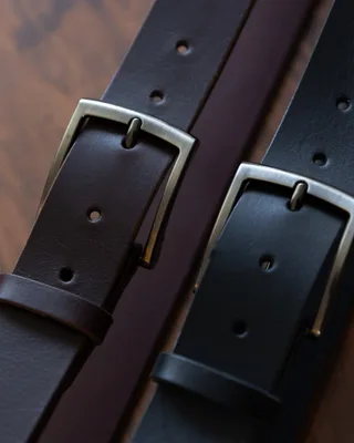 Skórzany pasek do spodni — Poley Leather Design
