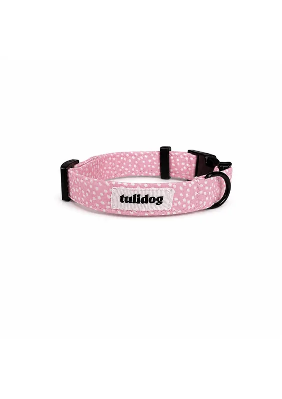 Obroża z klamrą ,,COTTON PINK” — Tulidog