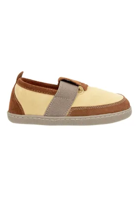 Kapcie dziecięce Lambi musztarda/nugat — VANUBA