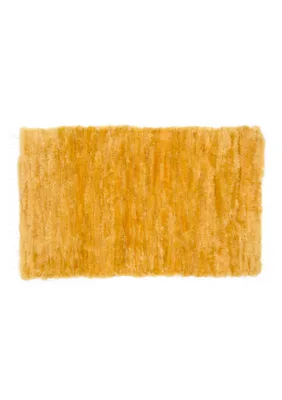 Tkany dywan z owczej skóry Musztardowy — VANUBA