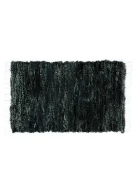 Tkany dywan z owczej skóry Szmaragdowy — VANUBA