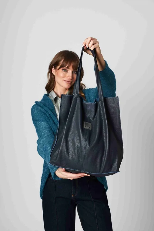 Skórzana torba Shopper Granatowa — You by Tokarska