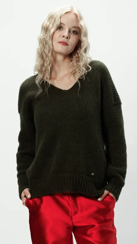 Alpaka sweter Mia khaki — You by Tokarska