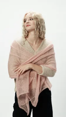 Alpaka lekki szal etola jasny róż — You by Tokarska