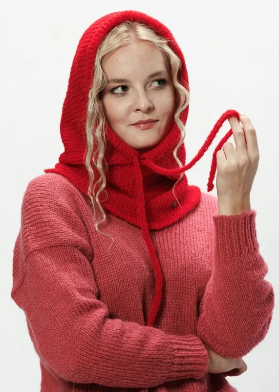 Alpaka Balaclava czerwony — You by Tokarska