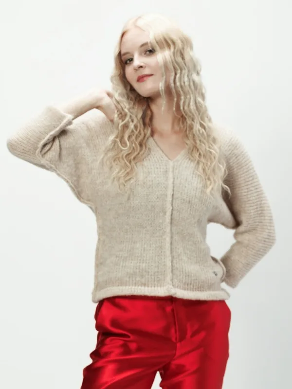 Alpaka sweter Liliana beżowy — You by Tokarska