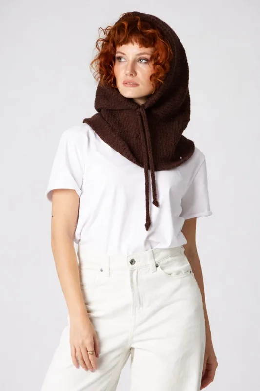 Balaclava z alpaki Czekoladowy — You by Tokarska