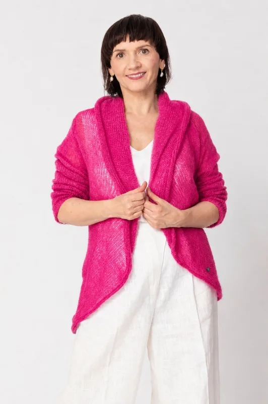 Lekki sweter wełniany damski Reneta Piwonia — You by Tokarska