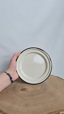Talerzyk Emaliowany ◦ Deserowy ◦ Piknikowy ◦ Krem budyniowy ◦ — ZACHWYT