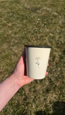 Kubek Emaliowany ◦ Piknikowy ◦ Stożek ◦ Rumianki ◦ — ZACHWYT