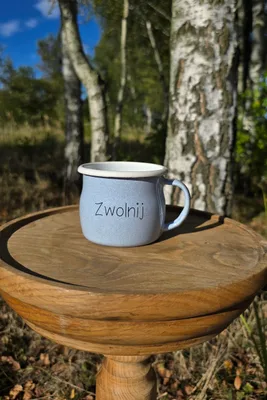 Kubek Emaliowany „ Zachwycam Się ” — ZACHWYT